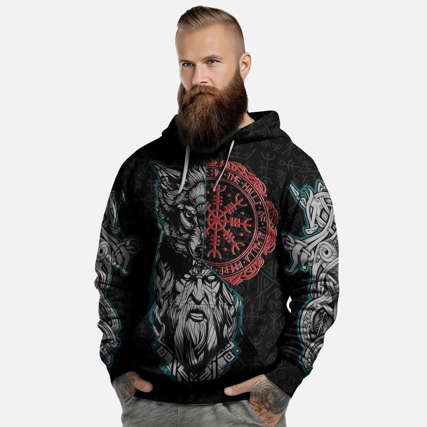 Cowgic Viking Wolf And Odin