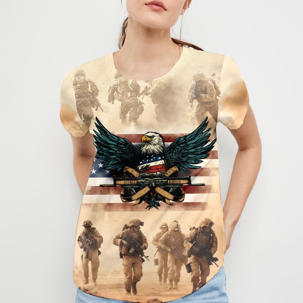 Cowgic I'm A U.S Veteran I Sacrificed All Over Print Apparel
