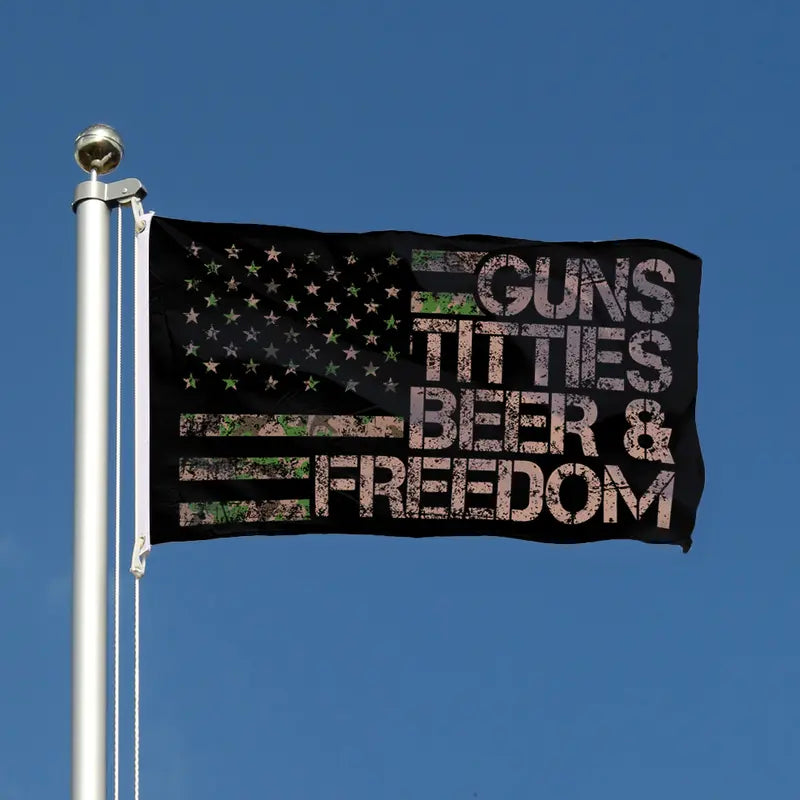 Cowgic Black American Flag Banner