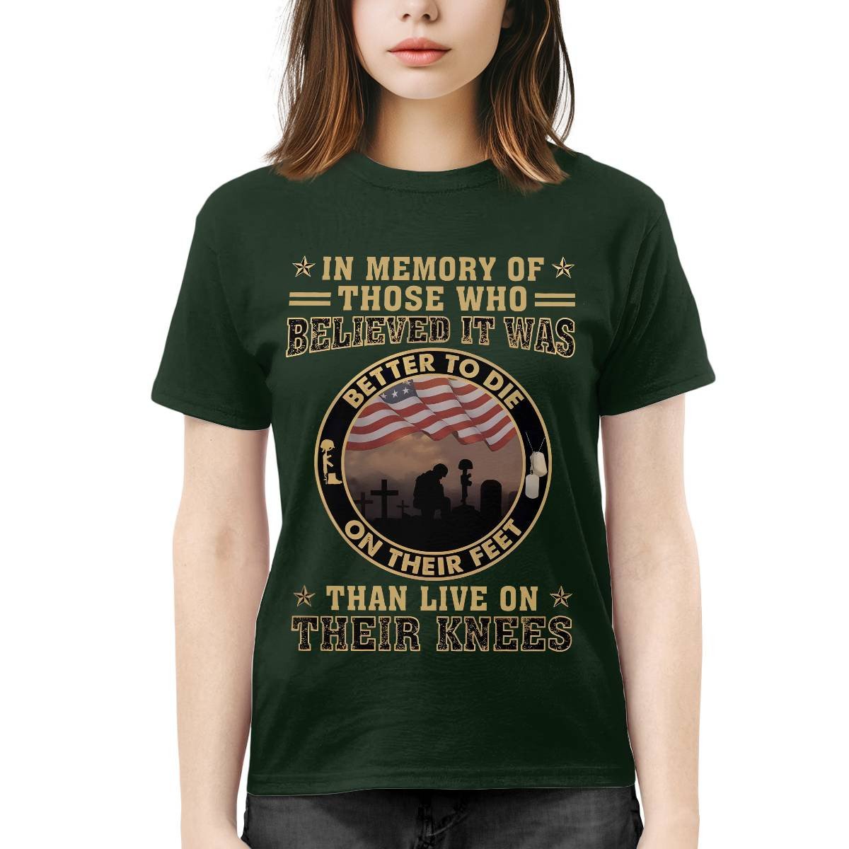 Cowgic Better To Die On Their Feet Than To Live On Their Knees Veteran
