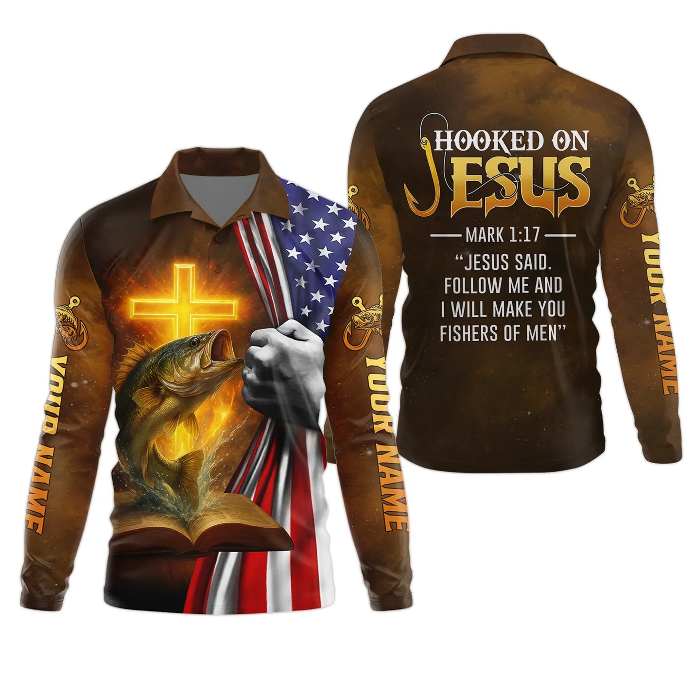 Cowgic Personalized Hooked On Jesus Mark 1:17