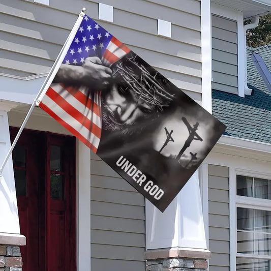 Cowgic Under God Pattern Flag, American Flag with Grommets