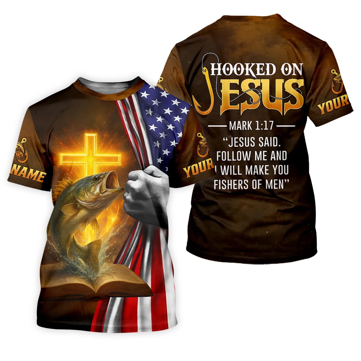 Cowgic Personalized Hooked On Jesus Mark 1:17