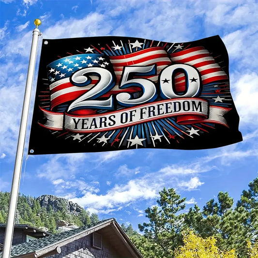 Cowgic 1pc 250th Anniversary of Freedom American 250th Anniversary Premium Polyester Flag