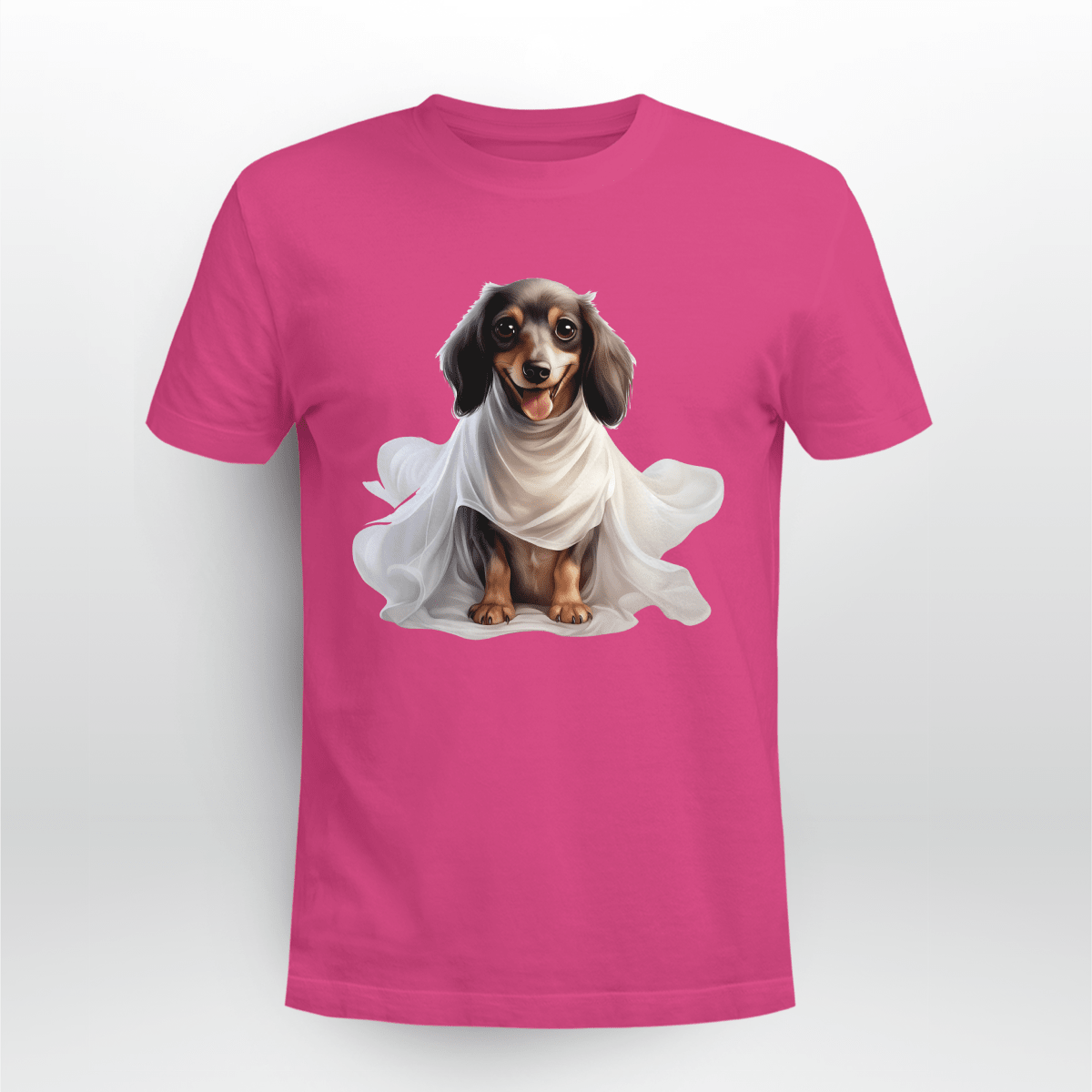 Cowgic Dachshund in Ghost Costume
