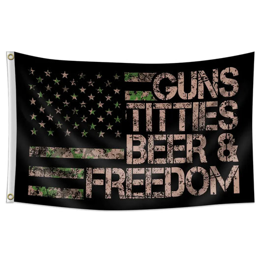 Cowgic Black American Flag Banner