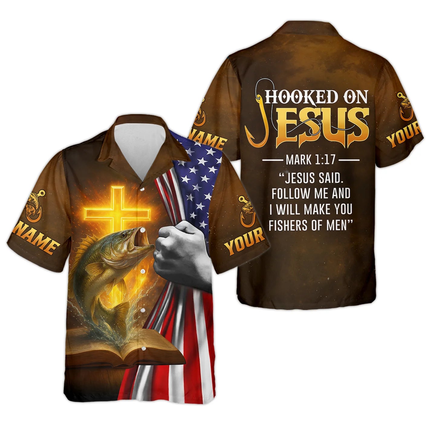 Cowgic Personalized Hooked On Jesus Mark 1:17