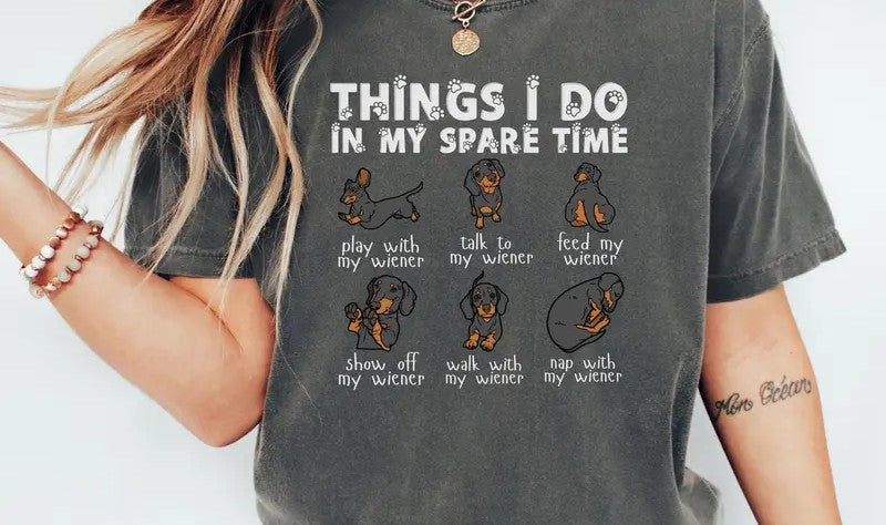 Cowgic Comfort Colors Dachshund Shirt, Funny Doxie , Halloween