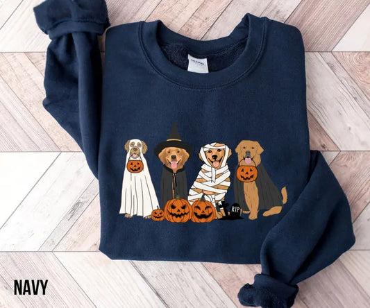 Cowgic Halloween Golden Retriever Ghost Dogs