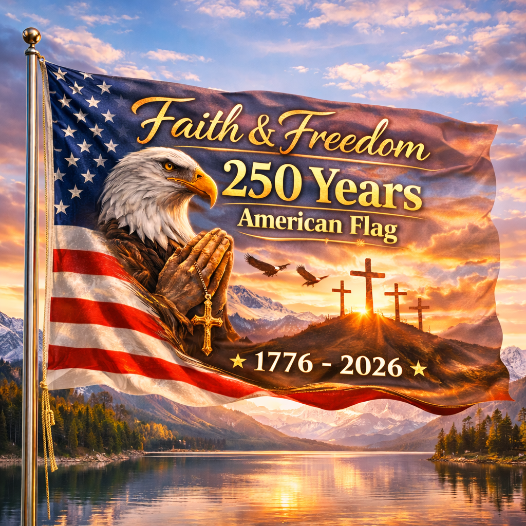 Cowgic America 250 Years Flag, Faith & Freedom Flag