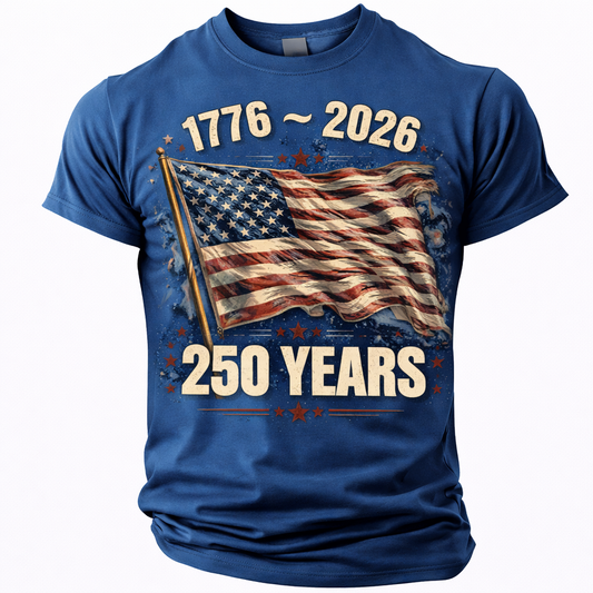 Cowgic America's 250th Anniversary Men's American US Flag 1776 T Shirt