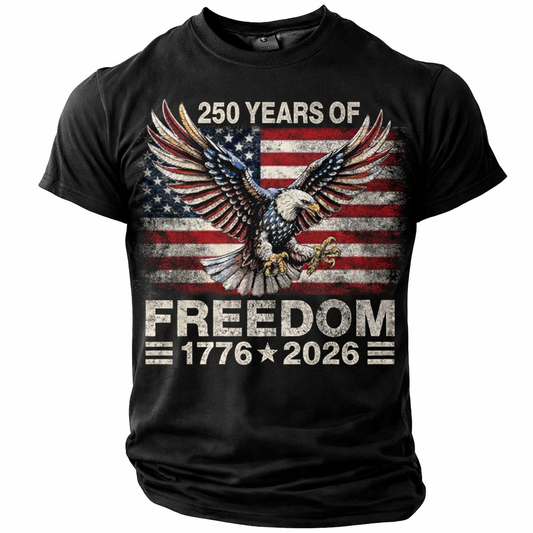 Cowgic America's 250th Anniversary Men's American US Flag v6 T Shirt