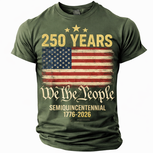 Cowgic America's 250th Anniversary Men's American US Flag v2 T Shirt