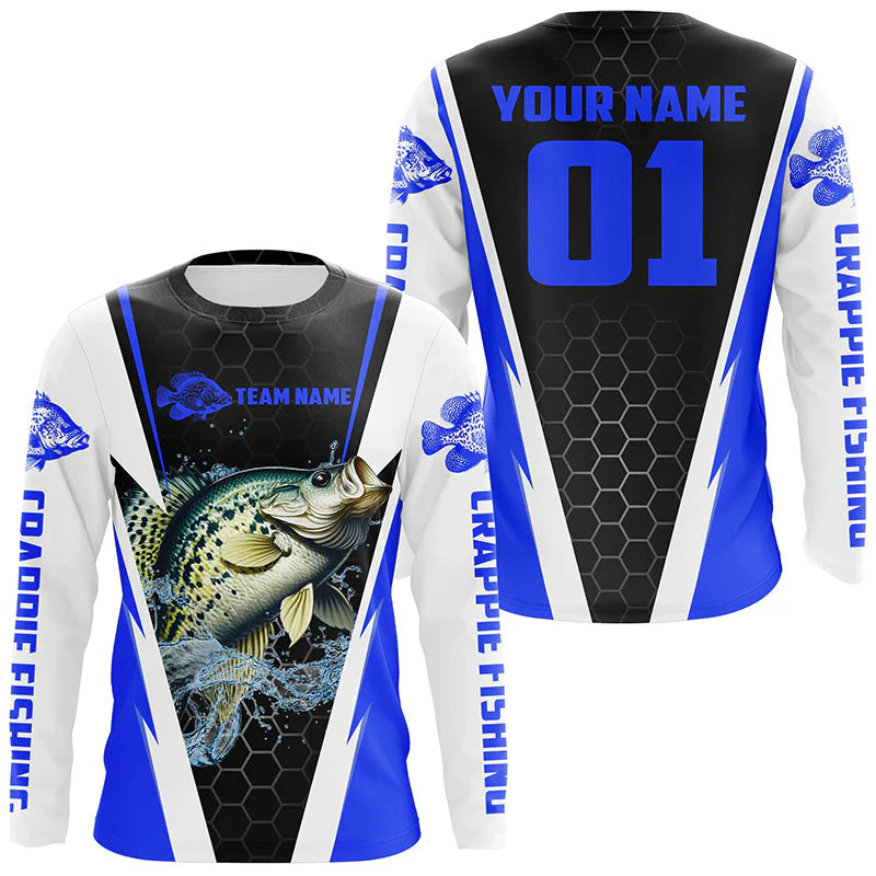 Cowgic Personalized Blue Crappie Tournament Shirt