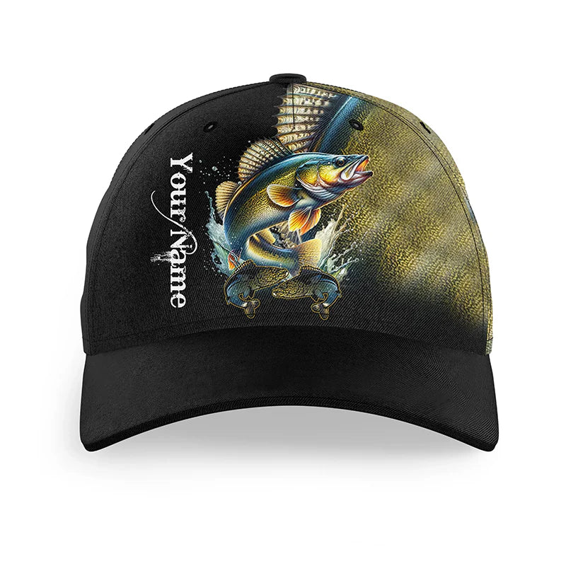Cowgic Custom Name Walleye Fishing 3D Classic Cap