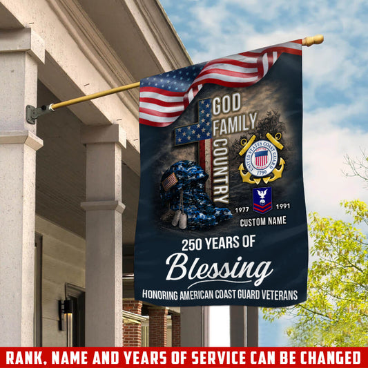 Cowgic Custom U.S. Coast Guard Garden Flag