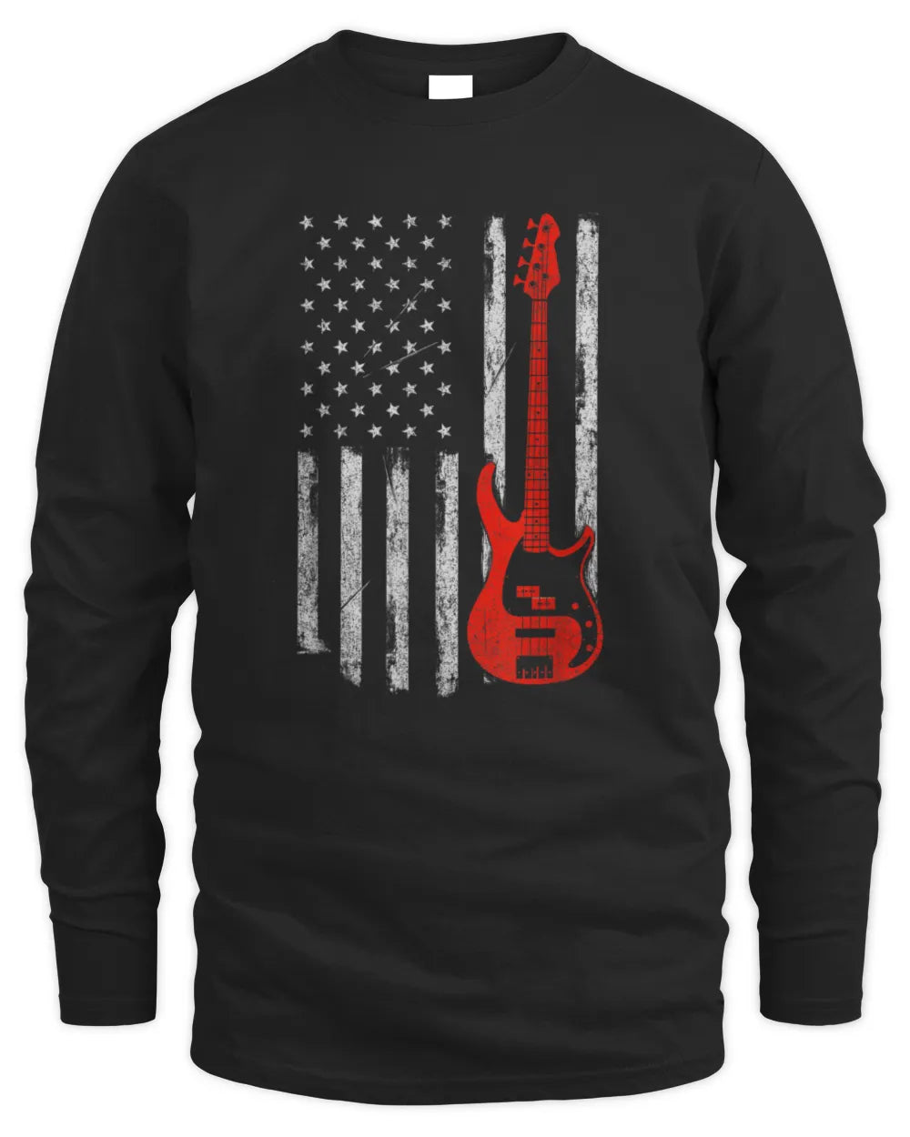 Cowgic USA American Flag Bass Guitar Player Musician