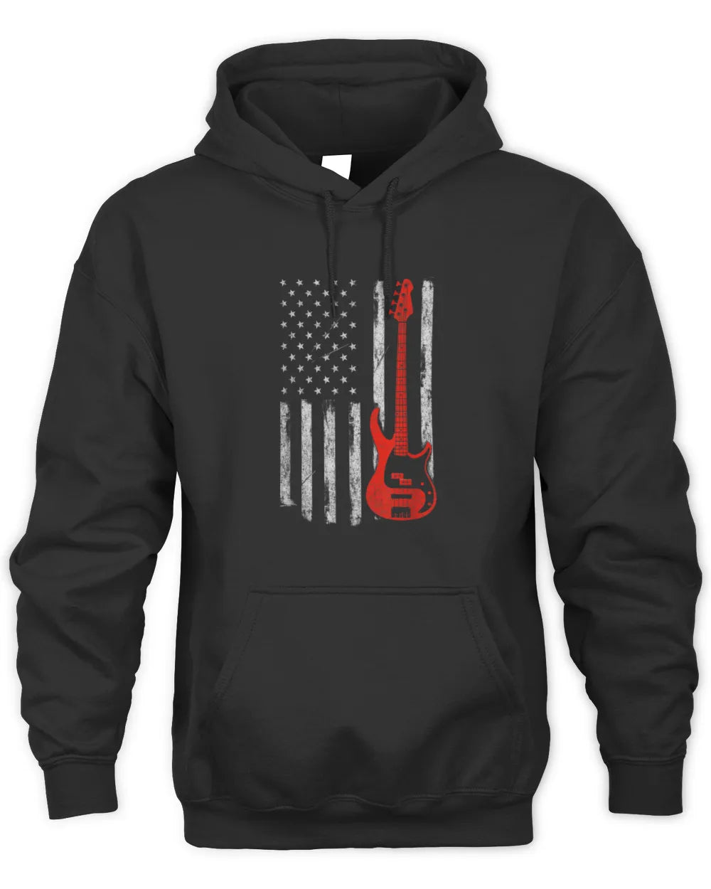 Cowgic USA American Flag Bass Guitar Player Musician