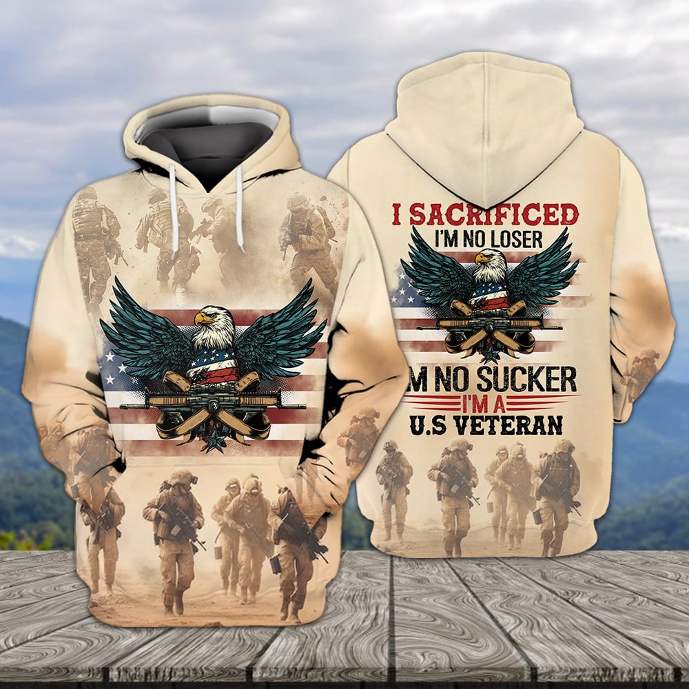 Cowgic I'm A U.S Veteran I Sacrificed All Over Print Apparel
