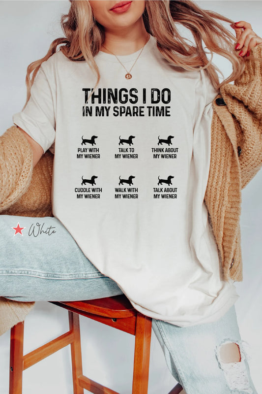 Cowgic Things I Do In My Spare Time Wiener Shirt