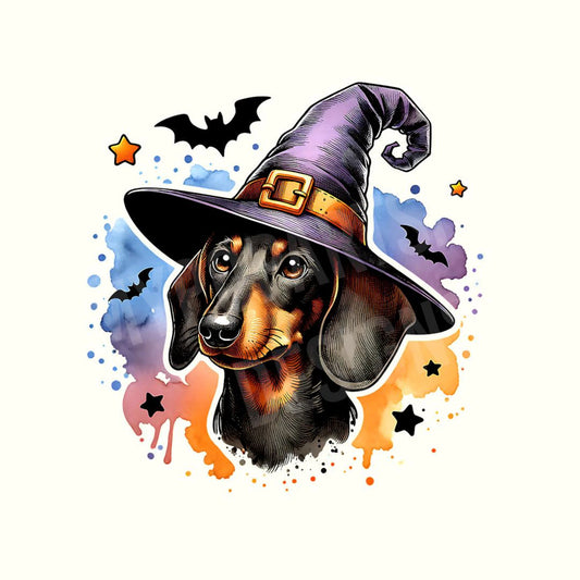 Cowgic Funny Dachshund Halloween Clipart