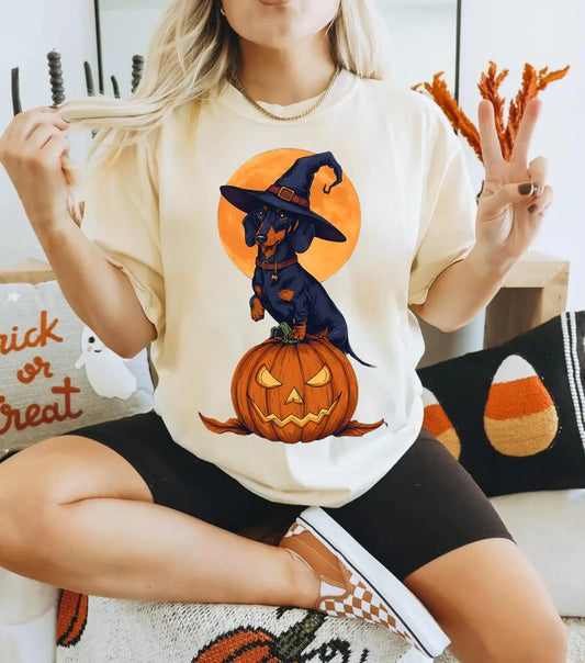 Cowgic Funny Halloween Dachshund T-Shirt