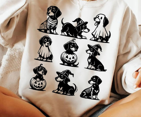 Cowgic Cute Sausage Dog Halloween Graphic