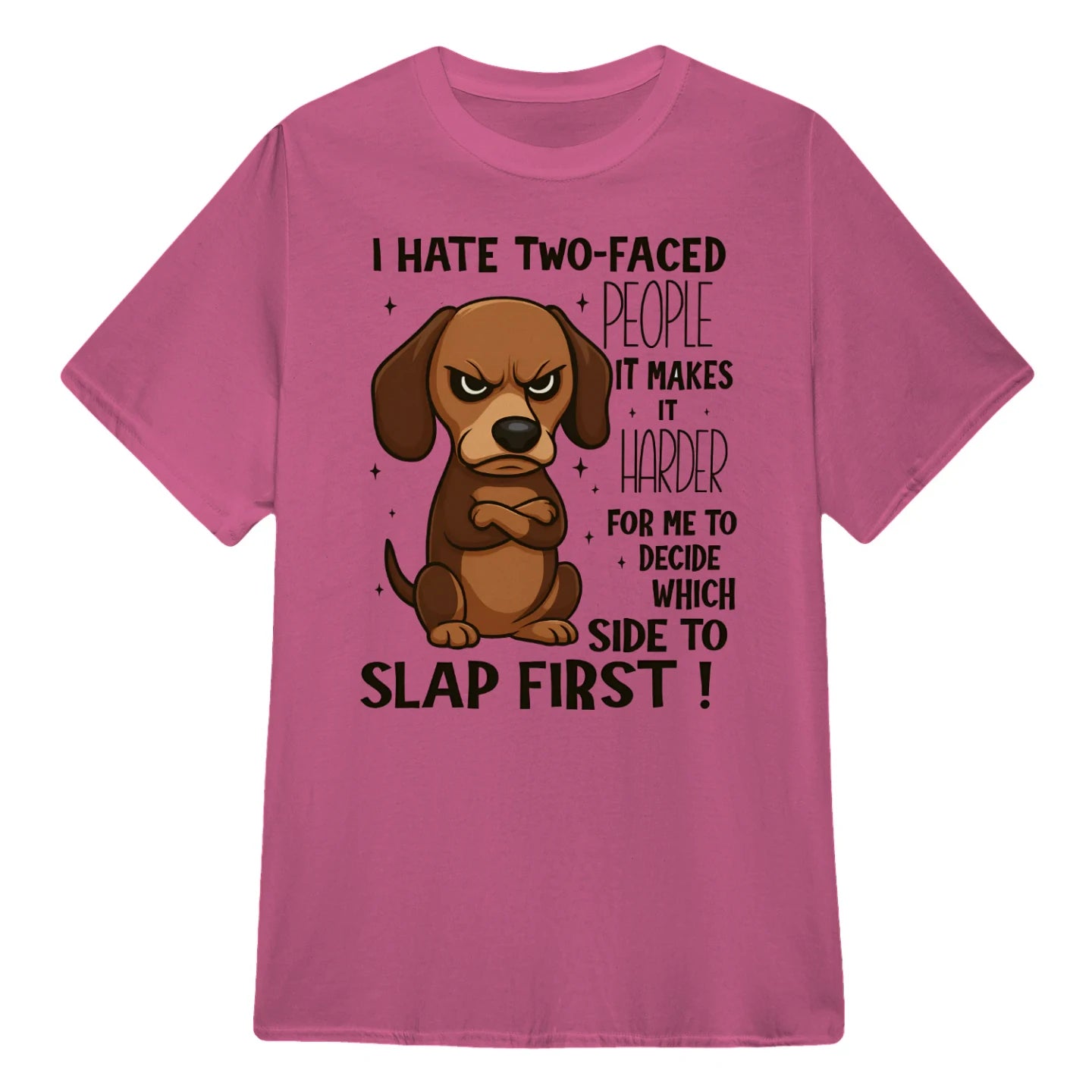 Cowgic Dachshund I Hate Two-Faced People