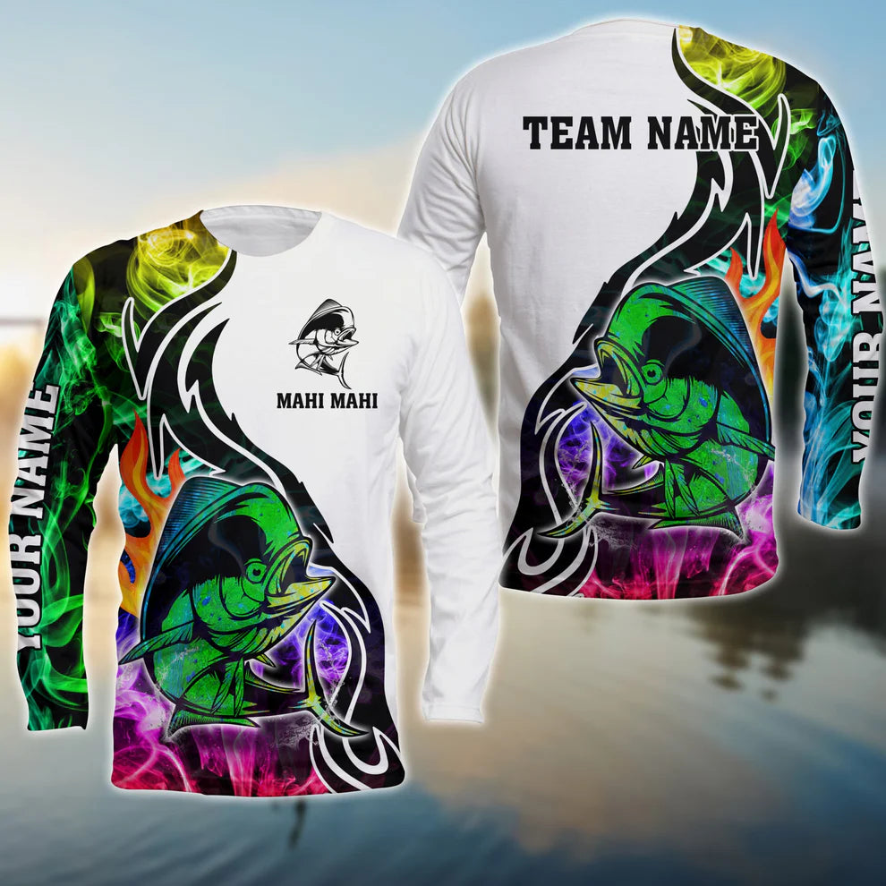 Cowgic Mahi mahi Fishing Customize Name 3D Shirts