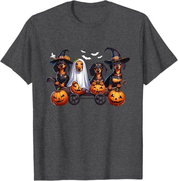 Cowgic Dachshund Happy Halloweiner Funny Halloween Dogs Lover T-Shirt