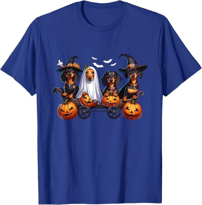 Cowgic Dachshund Happy Halloweiner Funny Halloween Dogs Lover T-Shirt