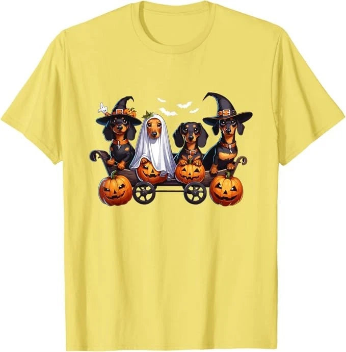 Cowgic Dachshund Happy Halloweiner Funny Halloween Dogs Lover T-Shirt