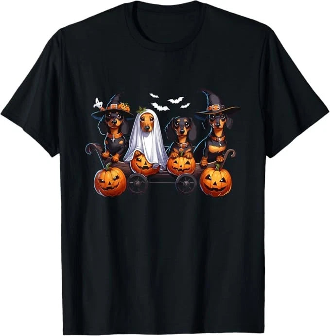 Cowgic Dachshund Happy Halloweiner Funny Halloween Dogs Lover T-Shirt