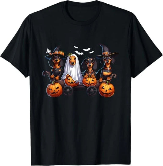 Cowgic Dachshund Happy Halloweiner Funny Halloween Dogs Lover T-Shirt