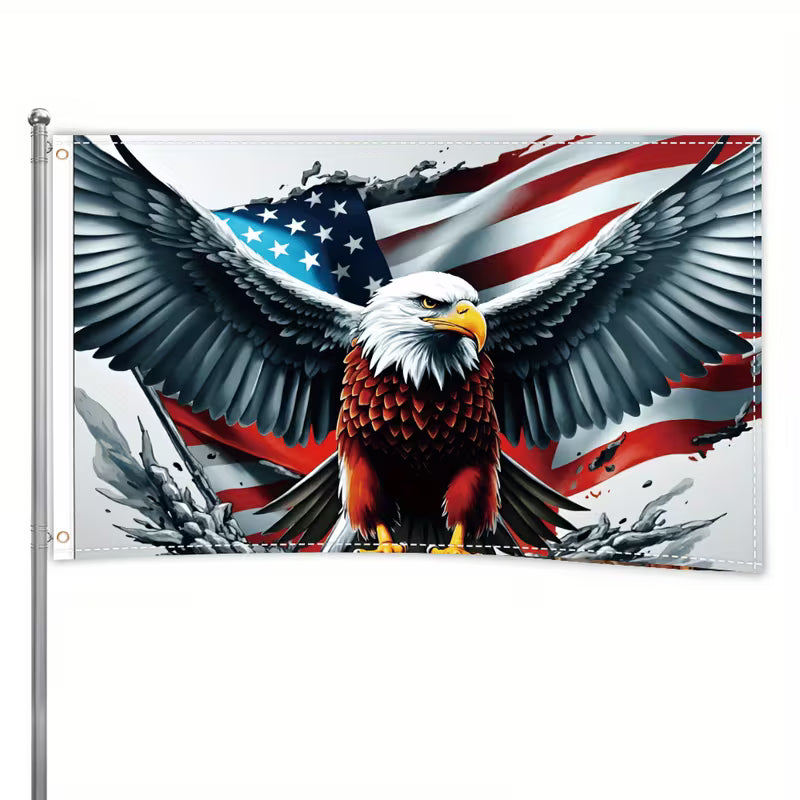 Cowgic Independence Day Flag Porch Flag, Outdoor Party Decoration Flag, July 4th Celebration Decoration