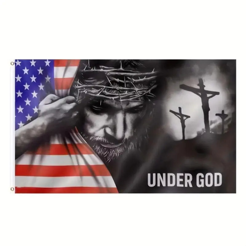 Cowgic Under God Pattern Flag, American Flag with Grommets