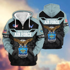 Premium US Veterans Zip Hoodie , Gifts For US Veterans, Gifts On Father's Day, Veterans Day.
