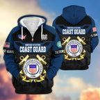 Premium US Veterans Zip Hoodie , Gifts For US Veterans, Gifts On Father's Day, Veterans Day.
