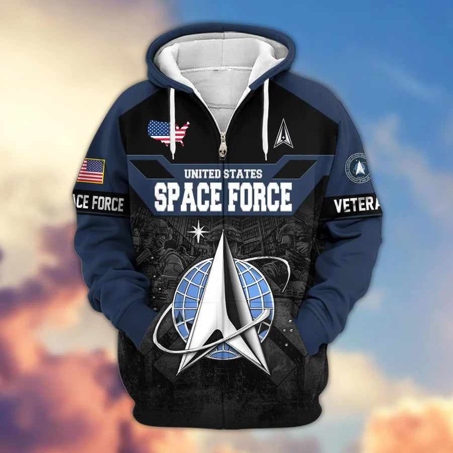Premium US Veterans Zip Hoodie , Gifts For US Veterans, Gifts On Father's Day, Veterans Day.