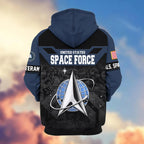 Premium US Veterans Zip Hoodie , Gifts For US Veterans, Gifts On Father's Day, Veterans Day.