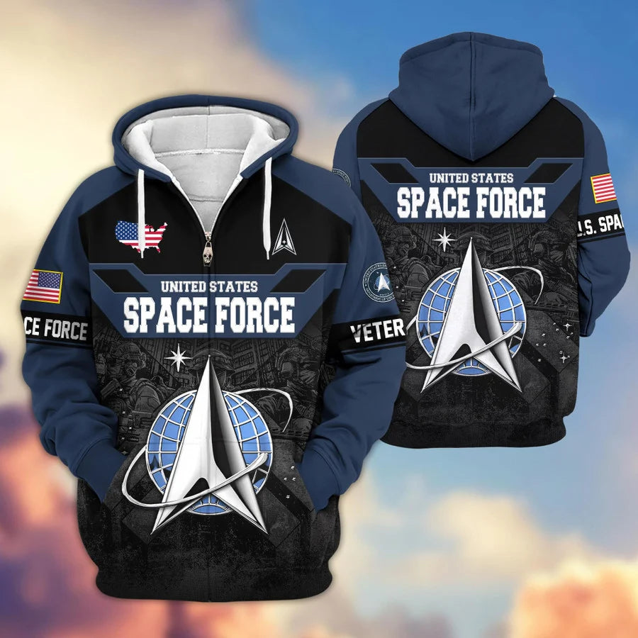 Premium US Veterans Zip Hoodie , Gifts For US Veterans, Gifts On Father's Day, Veterans Day.