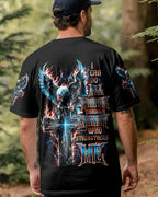 Cowgic I Can Do All Things Through Christ Eagle Cross Men's All Over Print Shirt