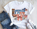 Cowgic American Love 1776–2026 – Patriotic Western Graphic T-Shirt