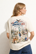Cowgic America 250 “Land of Abundance” Vintage Graphic T-Shirt – Patriotic Celebration Tee