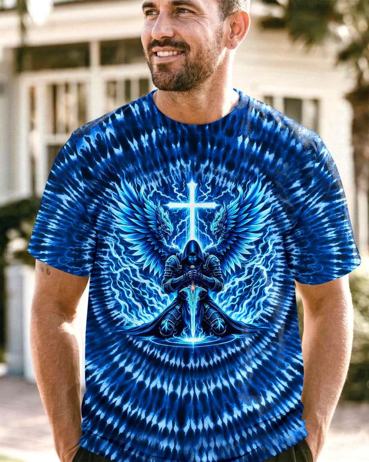 Cowgic Warrior With Wings Swirl Men's All Over Print Shirt