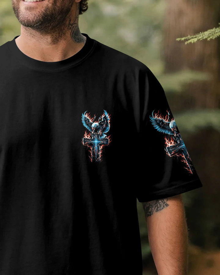 Cowgic I Can Do All Things Through Christ Eagle Cross Men's All Over Print Shirt