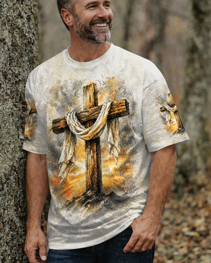 Cowgic I Can Do All Things Through Christ Lion Cross Men's All Over Print