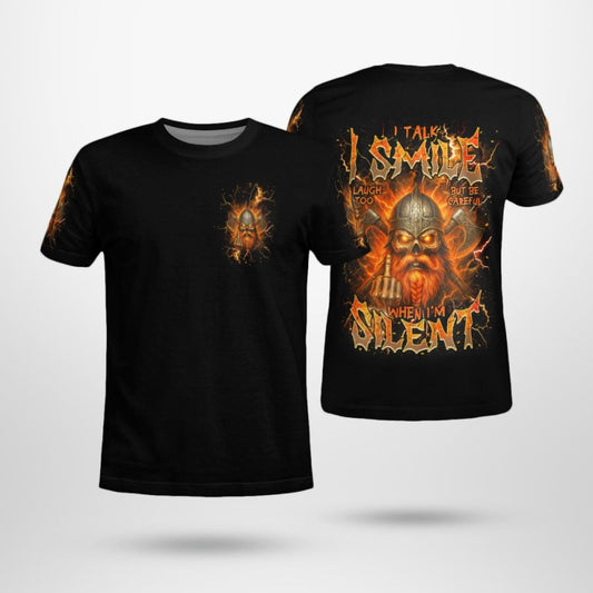 Cowgic Be Careful When I'm Silent Skull Viking AOP