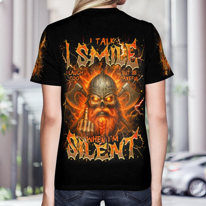 Cowgic Be Careful When I'm Silent Skull Viking AOP