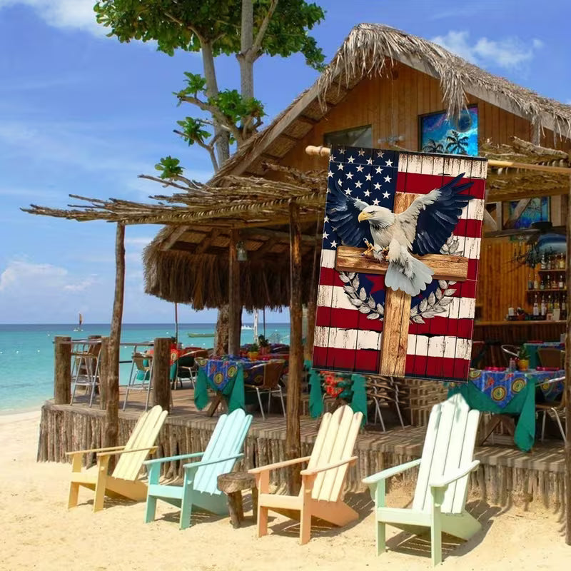 Cowgic American Patriotic Double-Sided Garden Flag